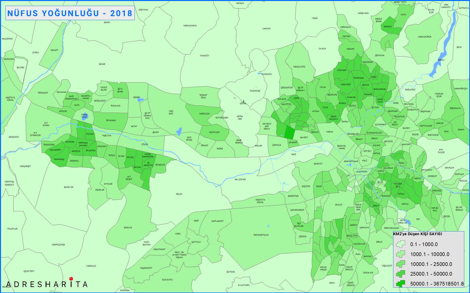 Ankara mahalle nüfus yoğunluğu haritası